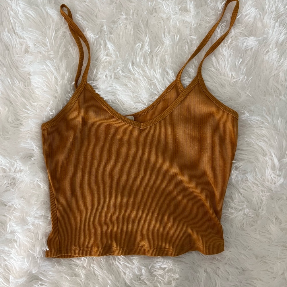 Orange crop top